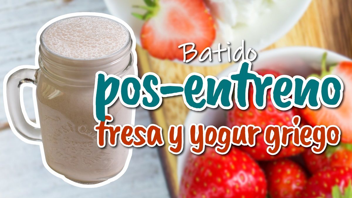 Delicioso batido posentreno con yogur griego