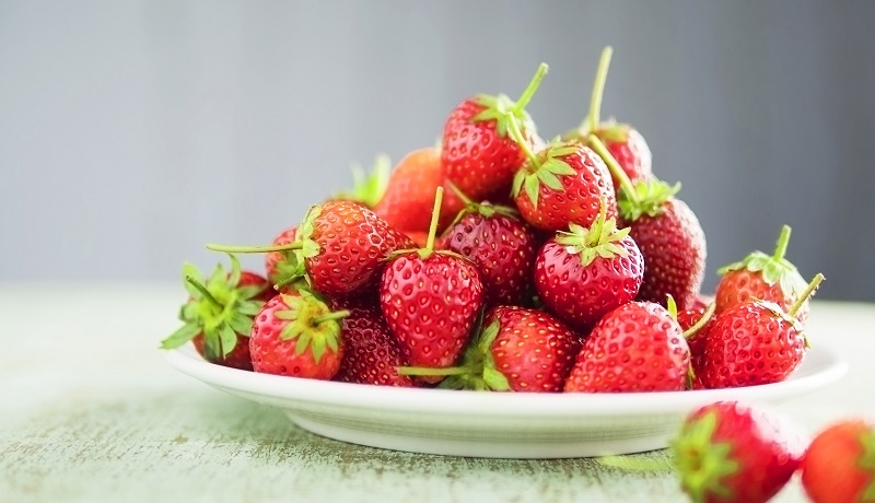 plato con fresas